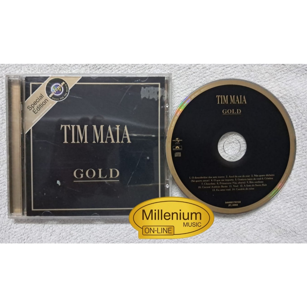 CD Tim Maia  Gold Sucessos 2002 Original Gravadora Colecionador Ótimo Estado