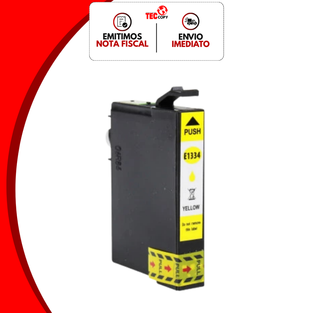 Cartucho Compatível T1334 T133 Amarelo 12ml Para TX120 TX133 TX135 TX430W TX235W - Premium