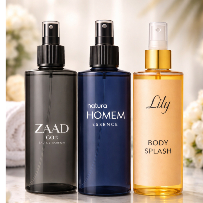 Kit 3 Perfumes Importados Premium Homem Zaad e Lily Fragrâncias Elegantes Fixação de Longa Duração