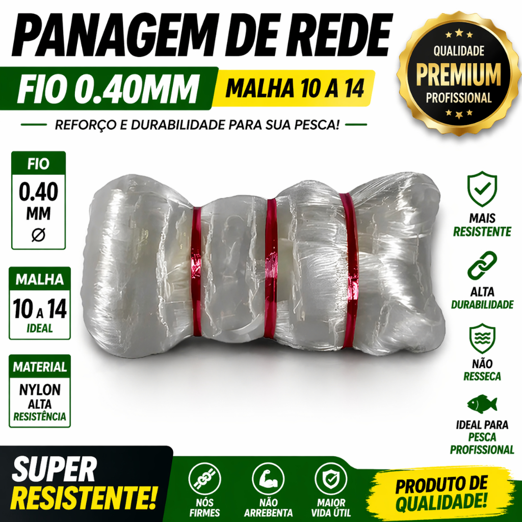 PANAGENS DE REDE FIO 0.40mm malha 10 a malha 14 escolher na hora da compra