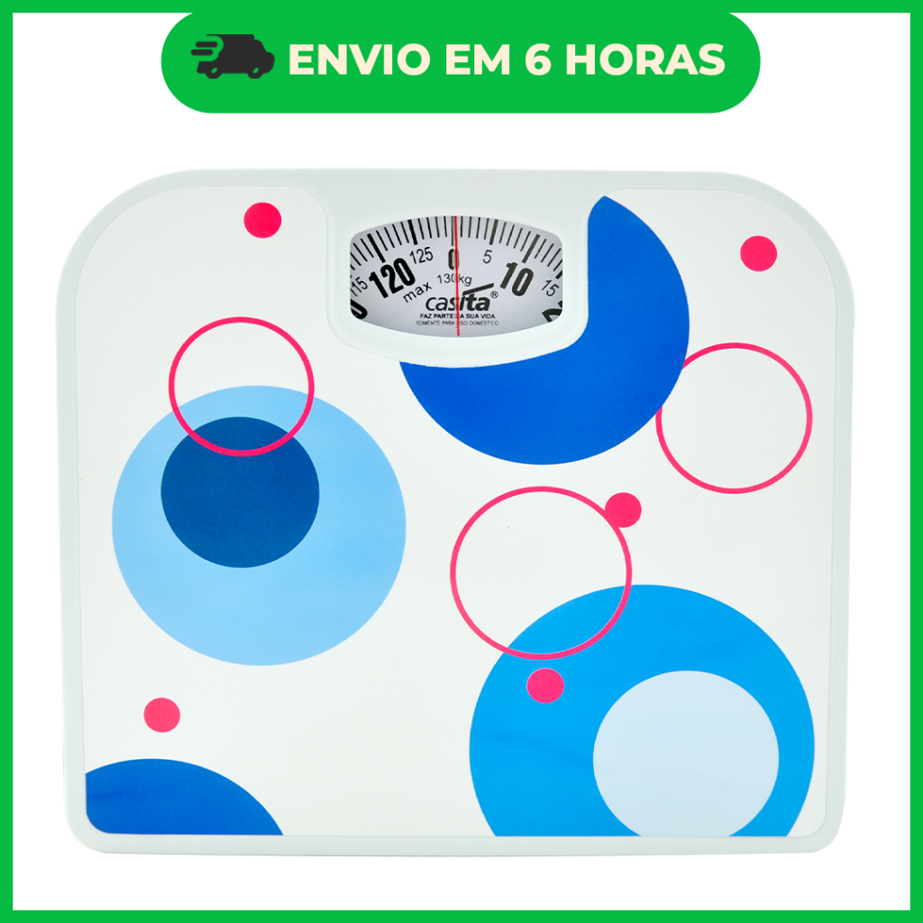 Balança Corporal Mecânica Analógica - Estampa Aleatória