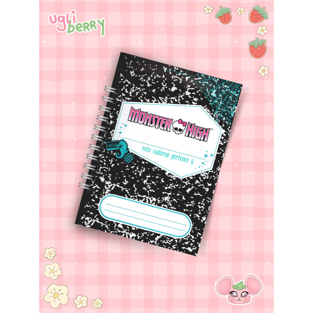 Diário Caderno Lagoona Blue Sketchbook Monster High Caderno de Desenho Artesanal