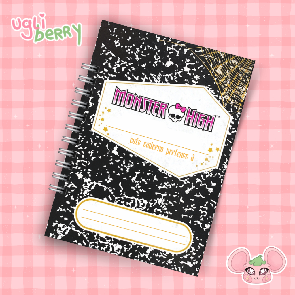 Diário Caderno Cleo De Nile Sketchbook Monster High Caderno de Desenho Artesanal