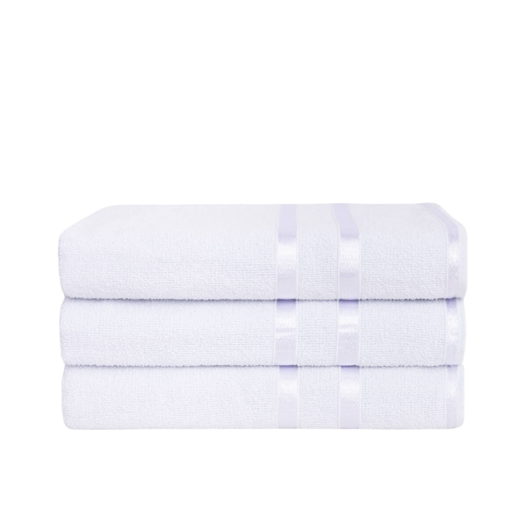Kit 3 Toalhas De Banho Hotel, Pousada, Hostel 100% Algodão - Linha Lyra - Majo Home.