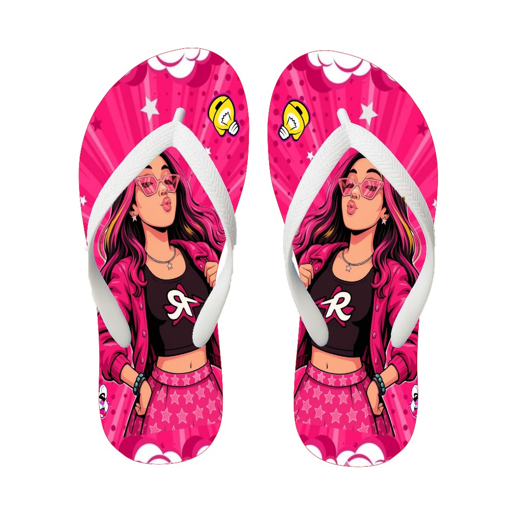 Chinelo personalizado Emilly Vick Os Rosa — imagem 2 de 2