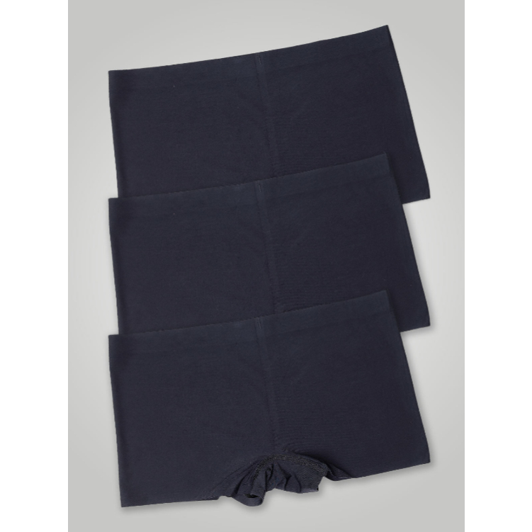 Kit com 3 Calcinhas Boxer Boyshort Sem Costura Segunda Pele