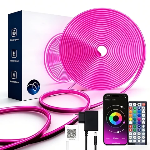 Fita de Led Neon APP Controle Remoto 10/5 Metros RGB Led Colorido Luz Decoração Carnaval Natal Festa