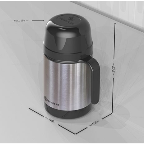 Garrafa Térmica Lumina Inox Rolha Clean 500ml TERMOLAR