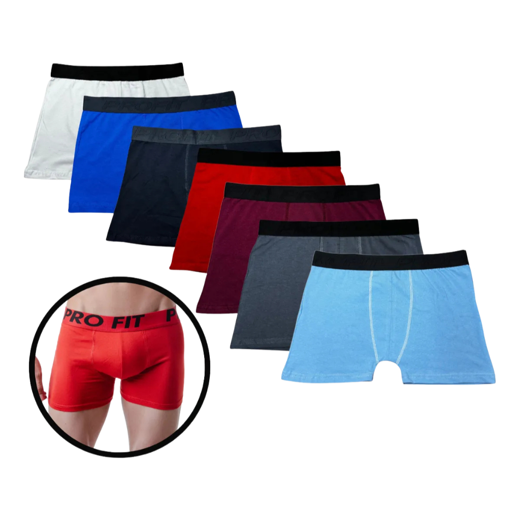 Kit com 3/5 Cuecas Boxer de ALGODÃO Masculina Adulta Cueca Box Antialergico