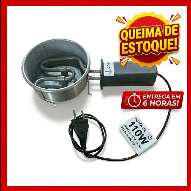 Fogareiro/  panelinha camping / braseiro/ Forninho elétrico blindado 110v Limp Energética ferve agua