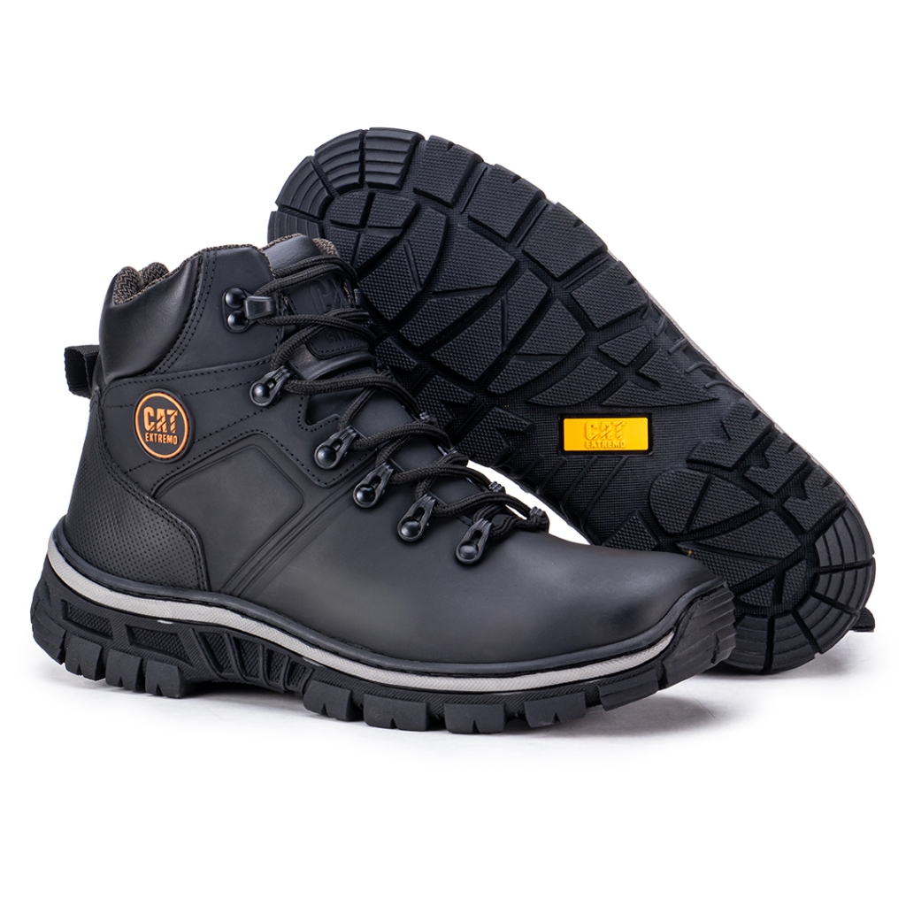 Bota Coturno Masculino Catextremo Toronto Conforto e Proteção Em Couro Emborrachado Premium