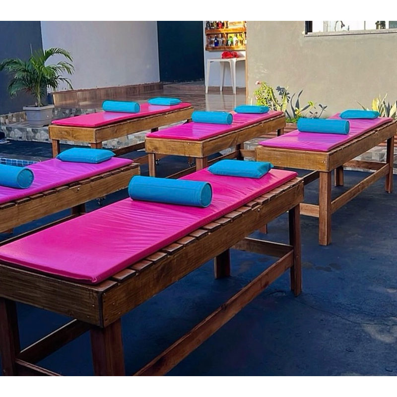 Imagem 5 Colchonetes  5 Travesseiros 5 Rolinhos impermeável Espreguiçadeiras Ou Macas De Bronzeamento