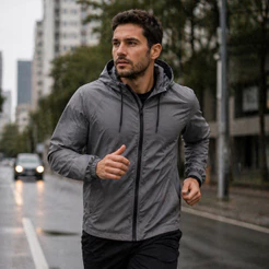 Jaqueta Corta Vento Masculina Impermeável CrossFit Treino Academia Caminhada Dia a Dia Leve Capuz