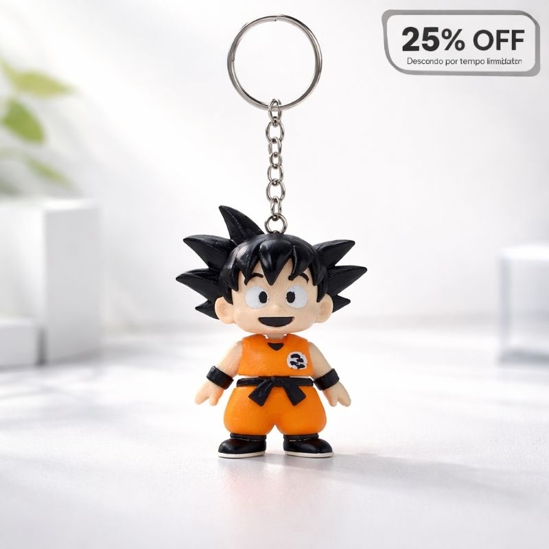 ⭐ Chaveiro Goku Articulado 3D Dragon Ball Z Anime Presente Geek Para Chaves Mochila ⭐