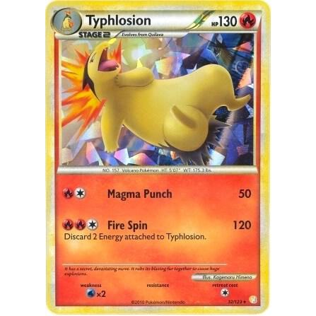 Carta Pokémon TCG Typhlosion (32/123) HeartGold SoulSilver - Rara