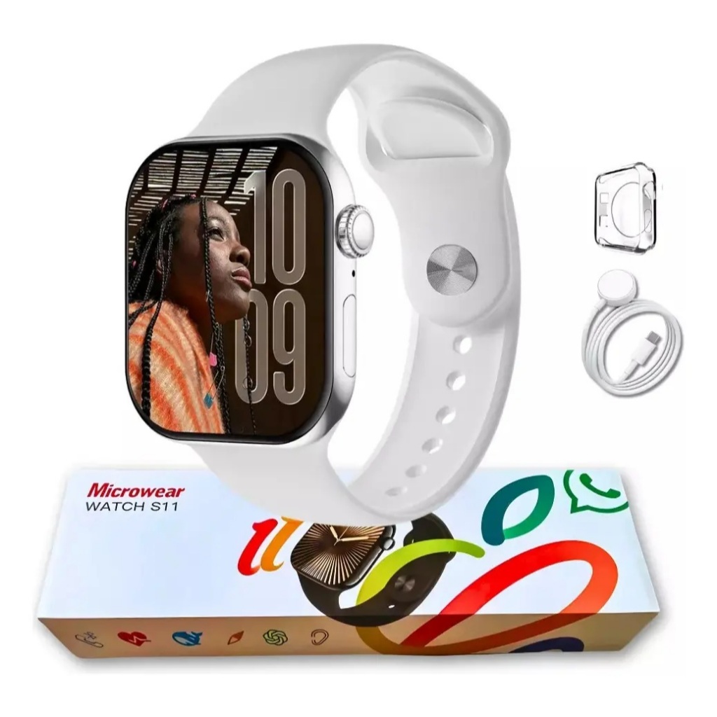 S11 Microwear Smartwatch 2025 Bluetooth Chamadas Esportivo Saúde Mais Vendido