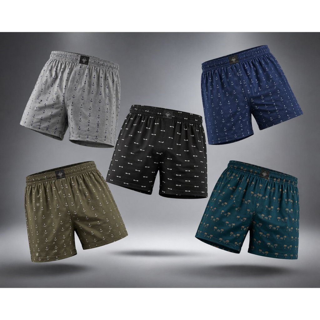 Kit Cueca Samba Canção Short Pijama Para Homens de Liganete Estampada Oferta
