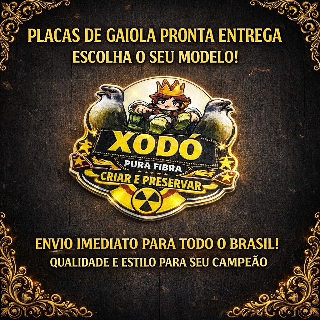 Placa de Gaiola Azulão – Modelos Prontos – Envio Imediato