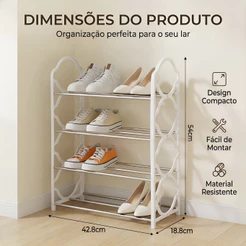 Sapateira Prateleira 4/5 Andares Organizadora Multiuso Sapatos Desmontável