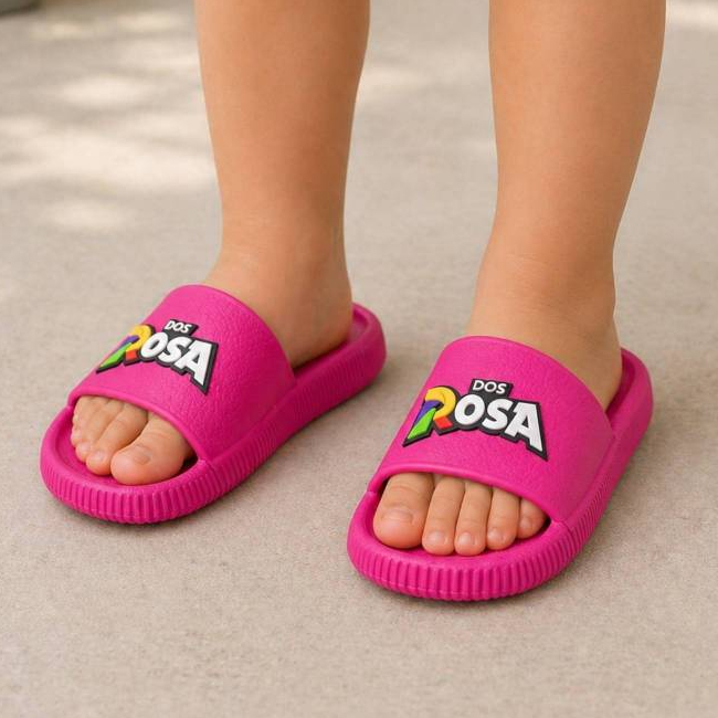 Chinelo Slide Infantil Menina Dos Rosa Personalizado Chinelo Flexível Antiderrapante Confortável Macio Sandália Nuvem