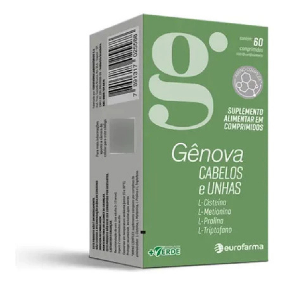 Genova Suplemento Alimentar cabelos e unhas c/60 comprimidos