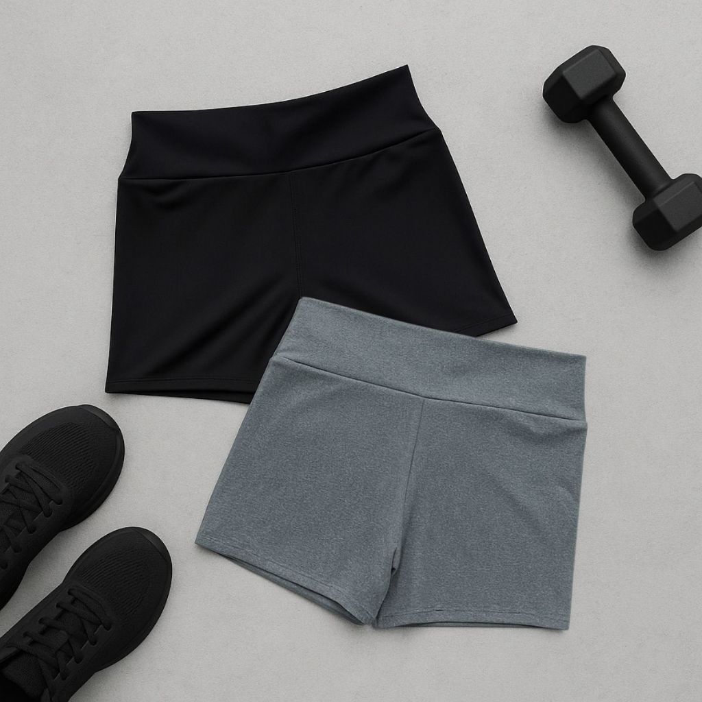 Short Feminino Fitness Academia Cintura Alta Alta Qualidade