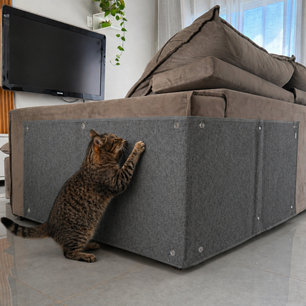 Arranhador Carpete Grande 130x50/200x50 CM para Gato Protetor Canto Sofá Cama - Petliz