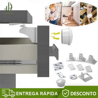 Kit 04 Imã Magnético Prendedor Invisivel Doméstico Dupla Face,portas e armários segurança criança