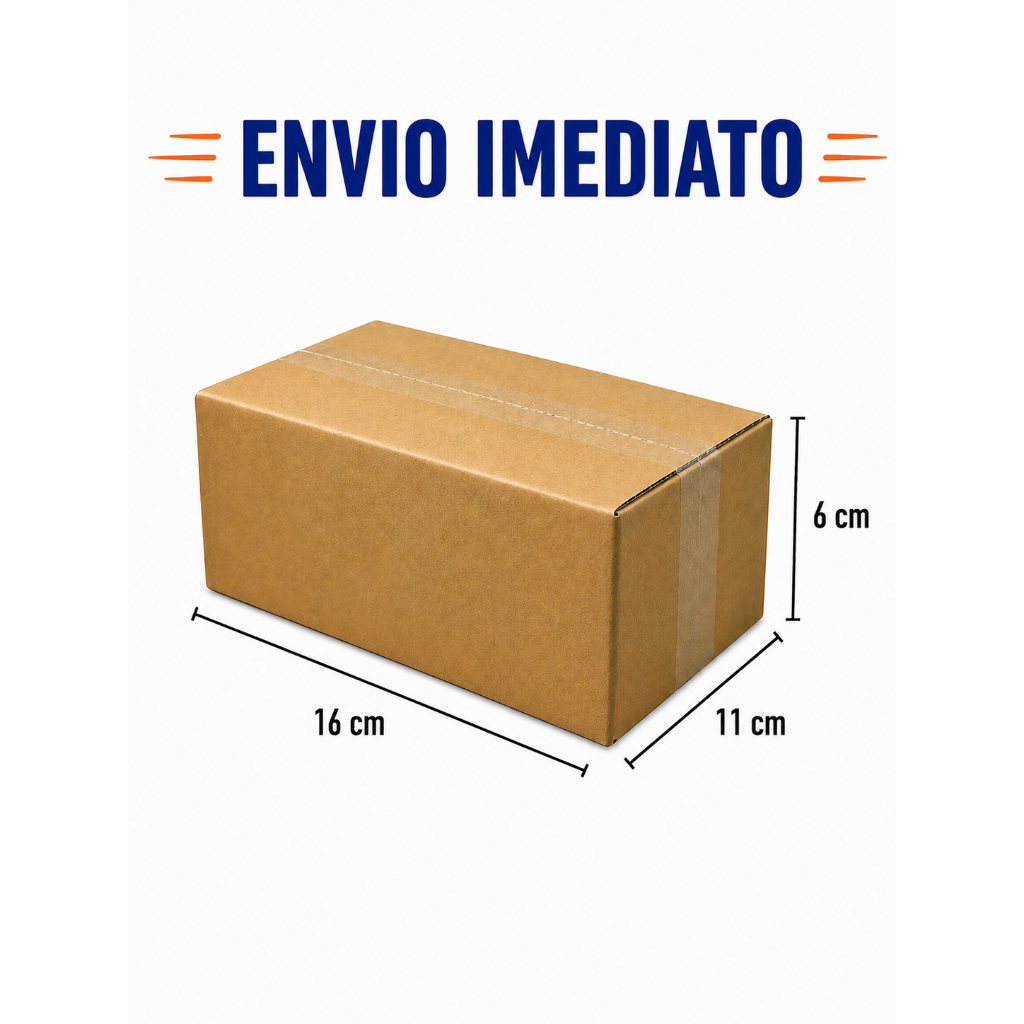100 Caixas De Papelão pequena  Envio E-Commerce 16x11x6  - Caixa De Embalagem Padrao Correios Sedex Pac E-commerce