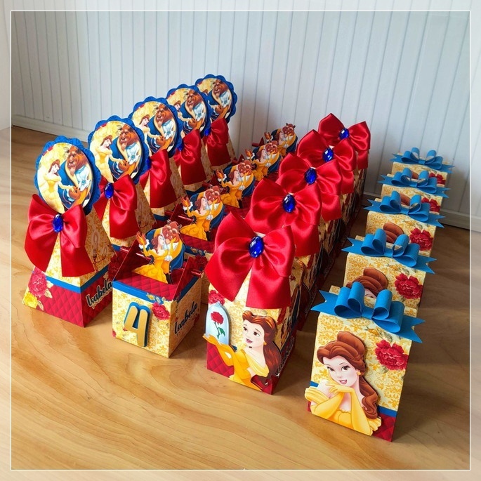 kit caixinha personalizada a bela e fera-lembrancinha personalizada-festa personalizada-papelaria personalizada