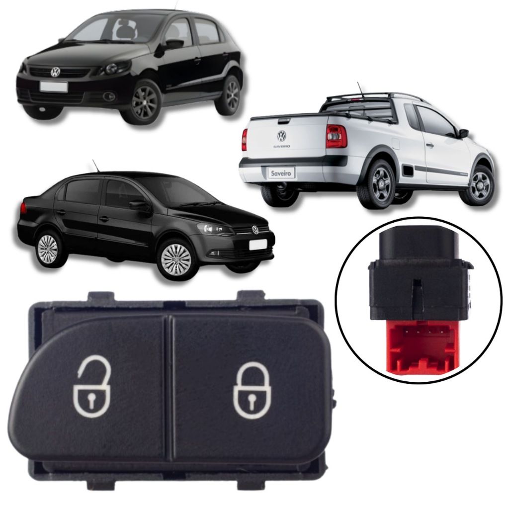 BOTÃO INTERRUPTOR TRAVA ELÉTRICA VW GOL G5 2009/2012 SAVEIRO VOYAGE