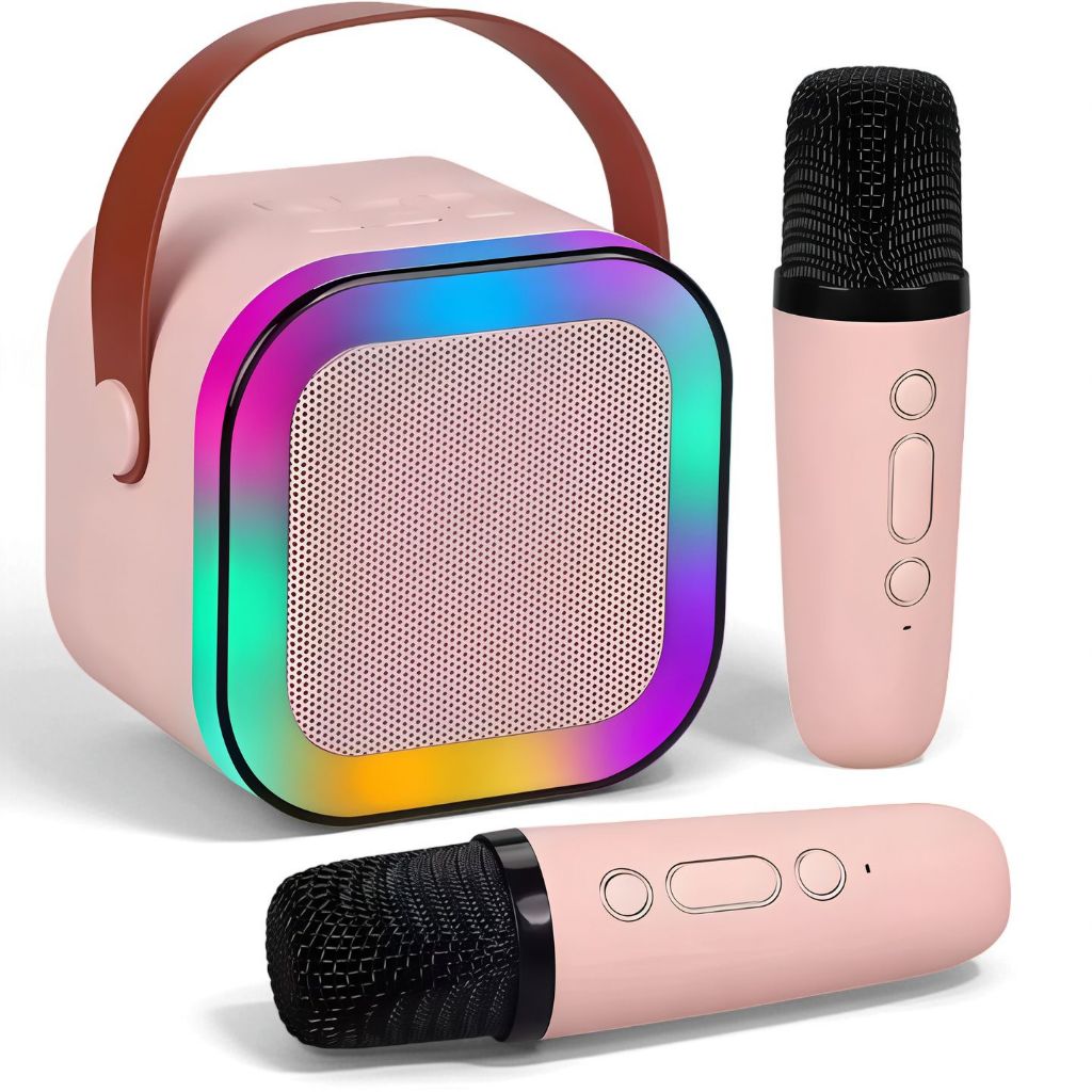 Caixa de som sem fio microfone Karaokê, Mini Alto-falante Bluetooth