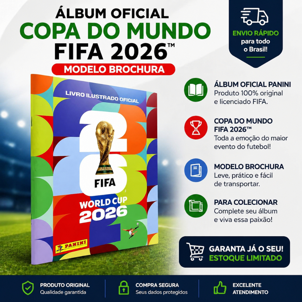 ÁLBUM OFICIAL & FIGURINHAS COPA DO MUNDO 2026