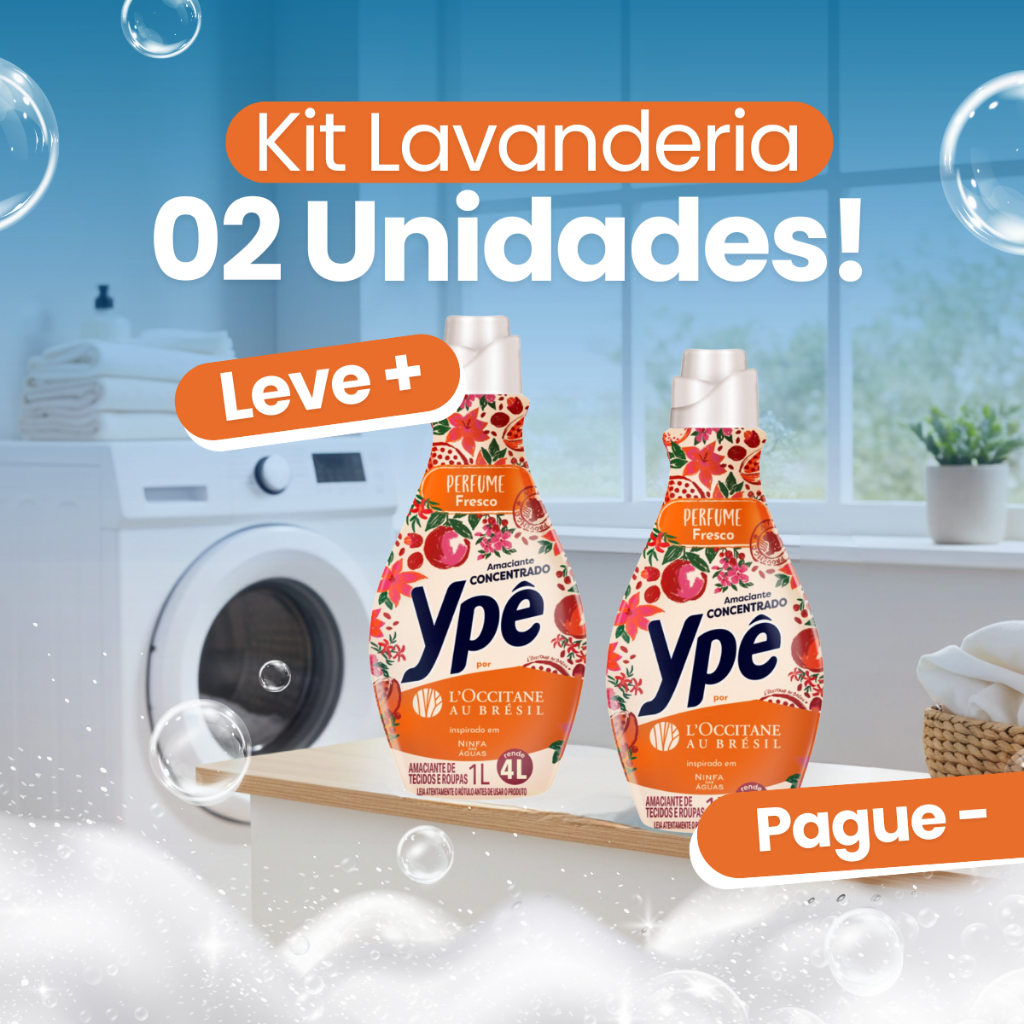 Kit 02 Amaciantes Concentrados Ninfa das Águas 1L Ypê por Loccitane