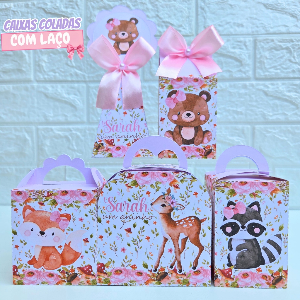 Kit Caixas Bosque Encantado | Personalizados Bosque Encantado | Lembrancinha de Festa | Aniversário