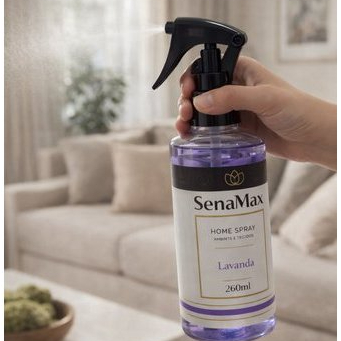 Imagem Spray Aromatizador Água de Tecido Lavanda 260ml Frescor Relaxante Ambientes Fragrância Natural