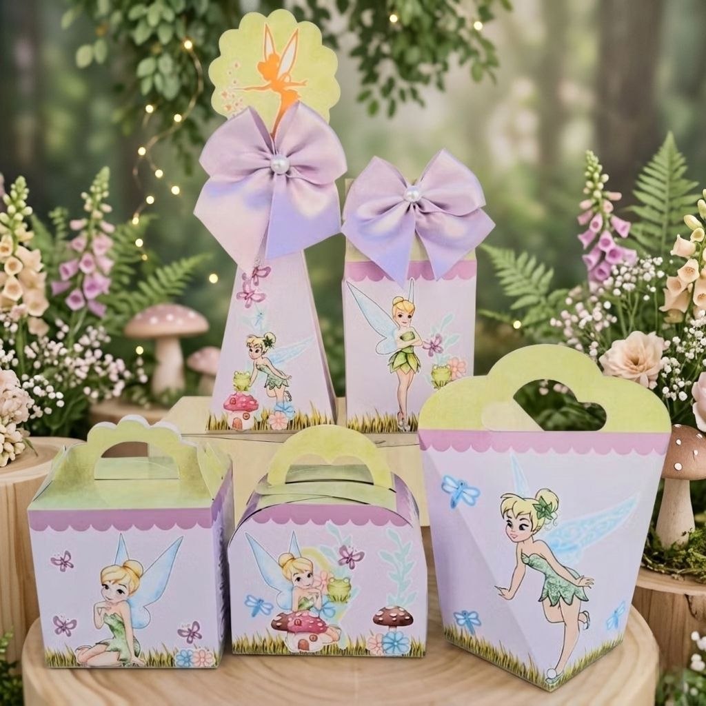 Kit Personalizados SININHO TINKER BELL Pegue e Monte Caixinhas Lembrancinhas Festa Infantil Aniversário