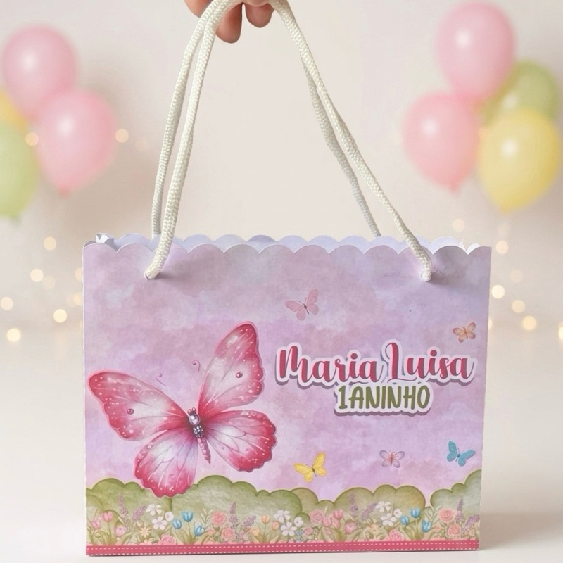 Sacolinha Surpresa Jardim Da Borboletas - Sacolinha Personalizada Jardim da Borboletas Lembracinha