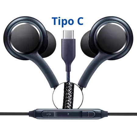 Fone de Ouvido USB-C Original Compatível iPhone 15 16 Android Microfone Volume