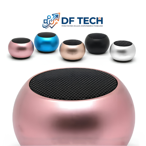 Mini Caixa de Som Bluetooth Metal 3W com Conexão Bluetooth 4.2