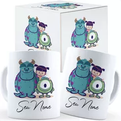 Caneca Monstros Sa Fofa Com Nome - Caixa Personalizada