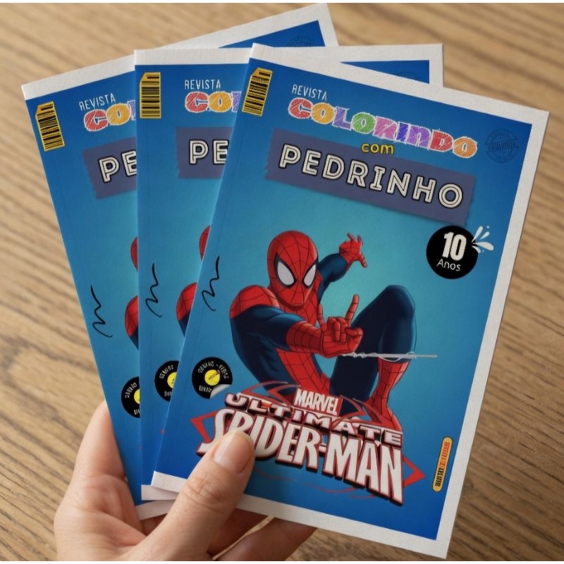 Kit 10 20 30 40 50 Revistinha HOMEM ARANHA Livro de Colorir Infantil Festa Lembrancinha PERSONALIZADO DESENHO livrinho