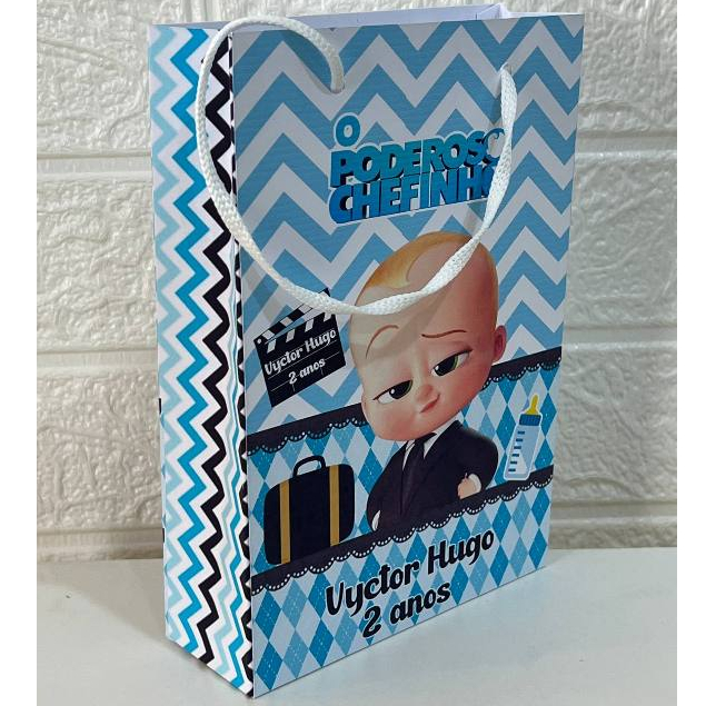 Sacolinha Personalizada O PODEROSO CHEFINHO  festa infantil  O PODEROSO CHEFINHO aniversario MENINA OU MENINO COM NOME