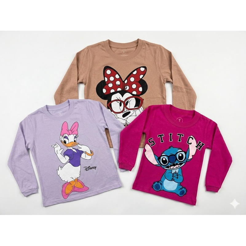 Kit com 3 Camisetas Infantis Personagens feminina – Estampas Sortidas