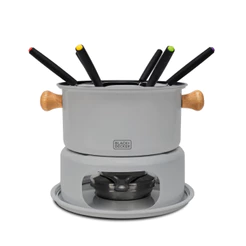 Conjunto Para Fondue 10 Peças Eleganza, Black + Decker Com Base e Garfos Inox