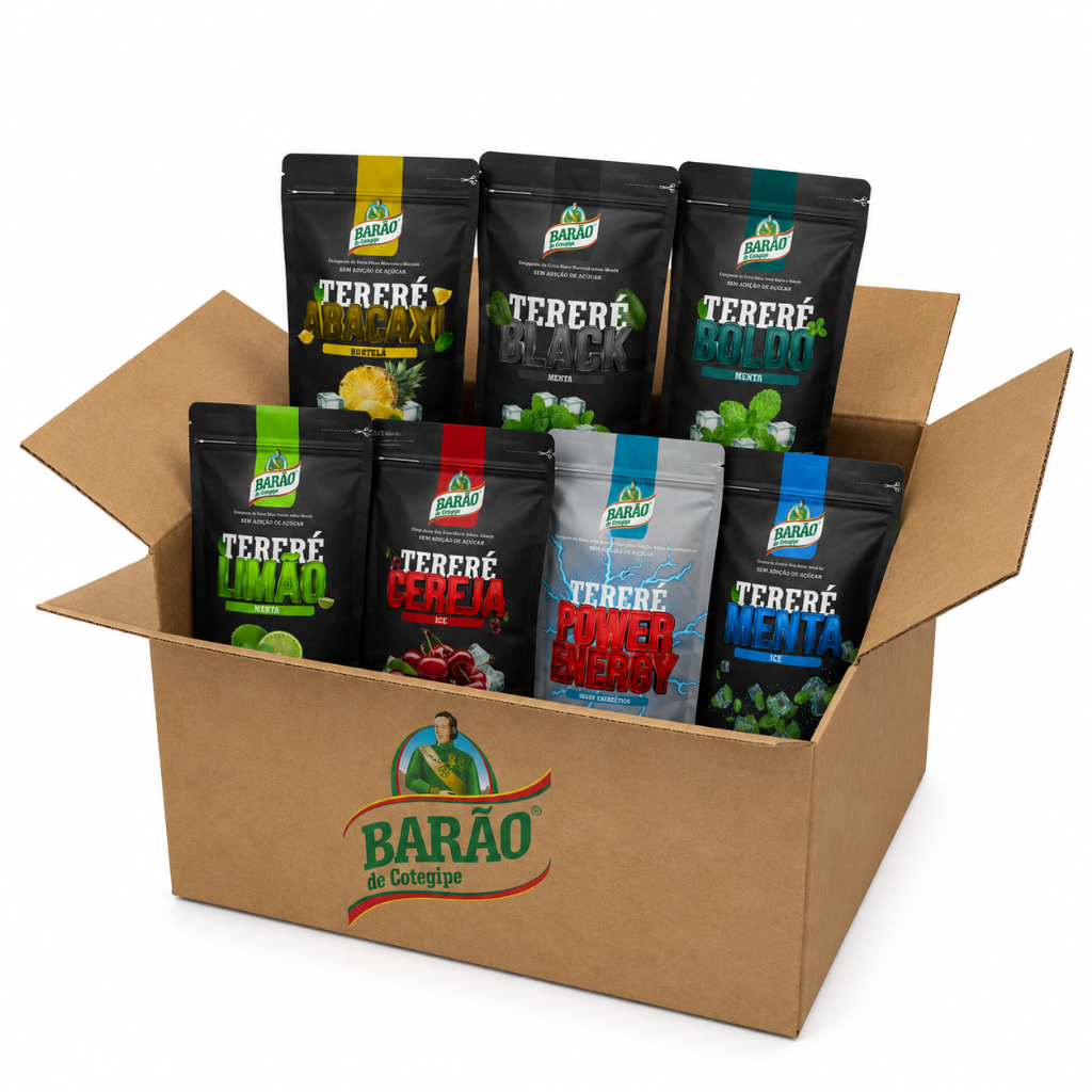 KIT ATACADO BARAO Erva Mate 500g Diversos Sabores Premium 10 Unidades