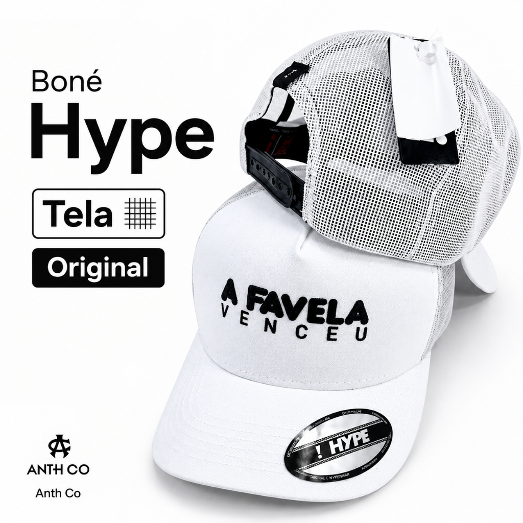 Boné Hype FAVELA VENCEU Tela - Anth Co Original