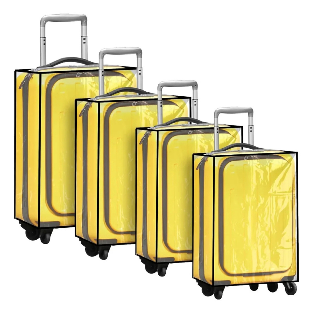 Capa Protetora Para Mala Bolsa de Viagem Bagagem Transparente PVC Cristal Impermeável Resistente