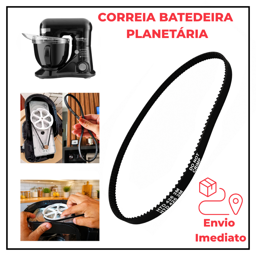 Correia Borracha Compatível Batedeira Planetária Britânia Philco