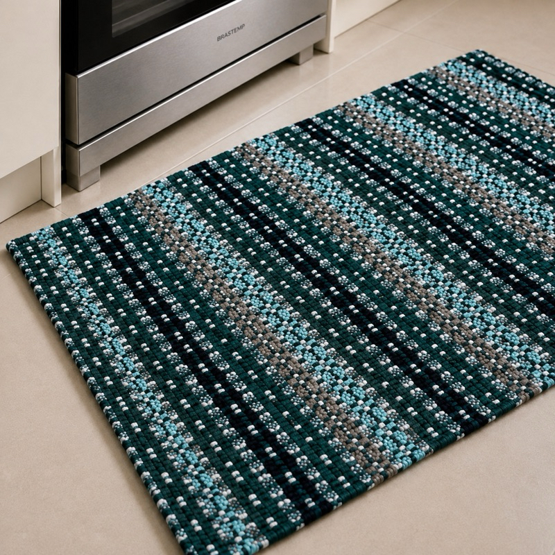 Tapete 100% Algodão 50x70 Lavável – Banheiro, Cozinha e Sala | Macio e Decorativo